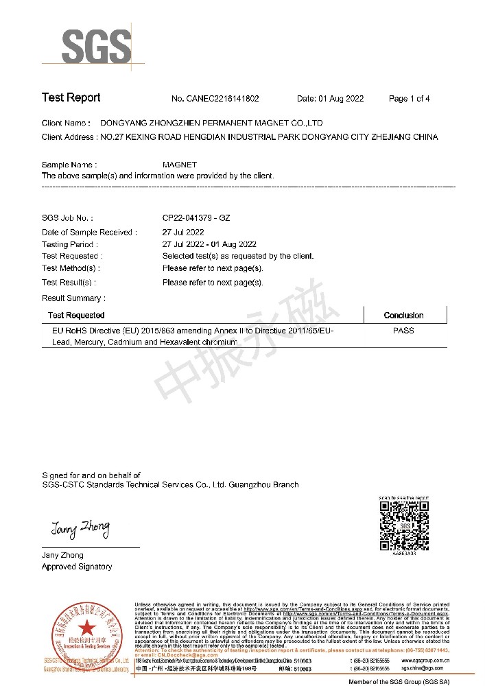 Coating report (Blue and White Zinc)